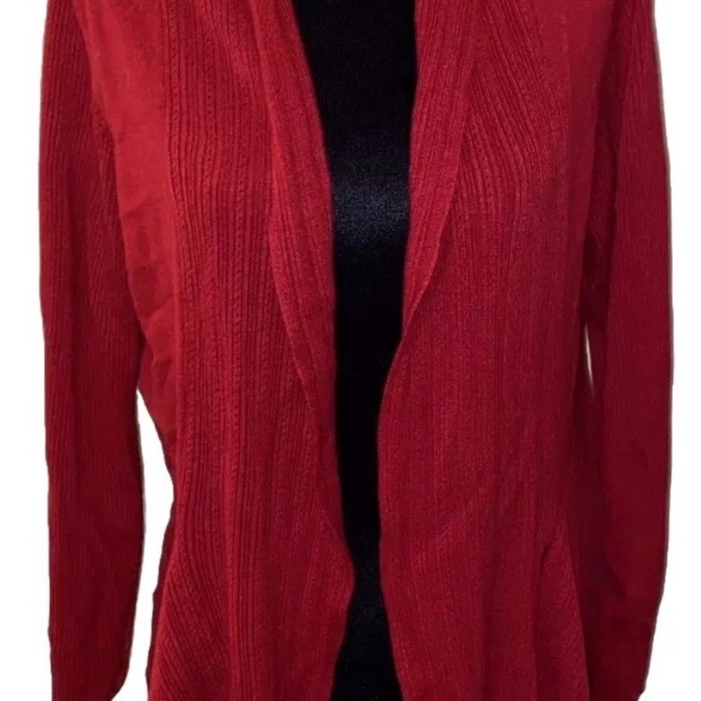 89th & Madison Vibrant Red Cardigan